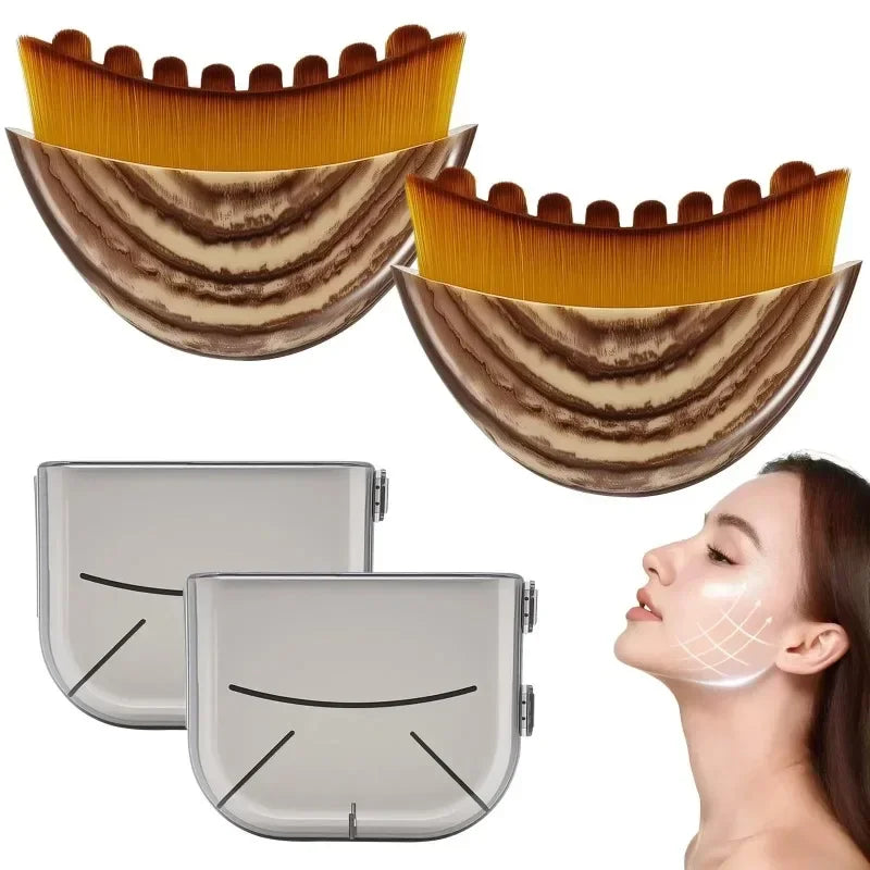 elvessa Sculpt Brush - Lymphatic Face Brush for Jawline Definition & Depuffing