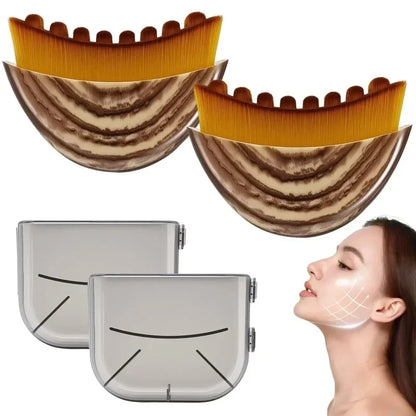 elvessa Sculpt Brush - Lymphatic Face Brush for Jawline Definition & Depuffing