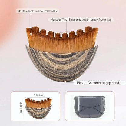 elvessa Sculpt Brush - Lymphatic Face Brush for Jawline Definition & Depuffing